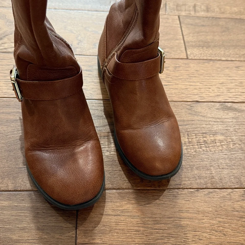 SO Girls Camilaa Riding Boots - Cognac - Size 1 Med